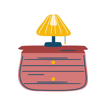 table lamp furniture decoration cartoonのイラスト素材