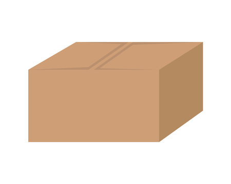 cardboard box delivery cargo isolatedのイラスト素材