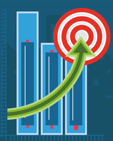 target statistics goal success economyのイラスト素材