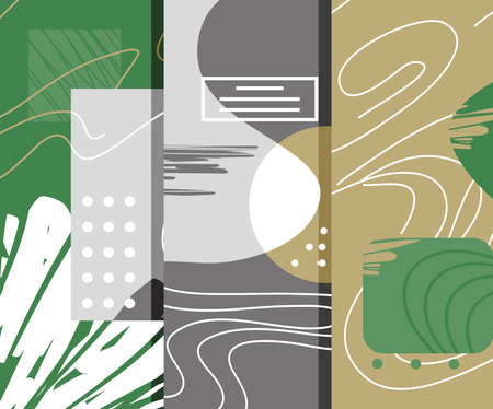 trendy abstract booklet layout templateのイラスト素材