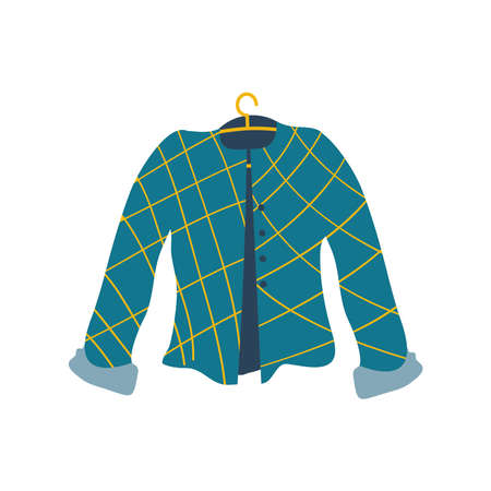 jacket in hanger clothes accessoryのイラスト素材