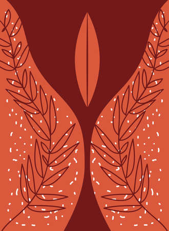 abstract cover plants foliage leavesのイラスト素材