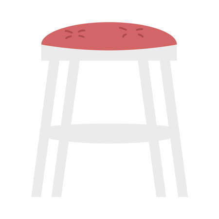 wood stool furniture decoration iconのイラスト素材