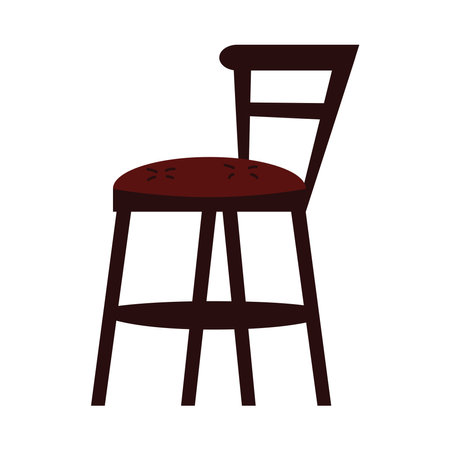 wooden chair furniture decoration interiorのイラスト素材