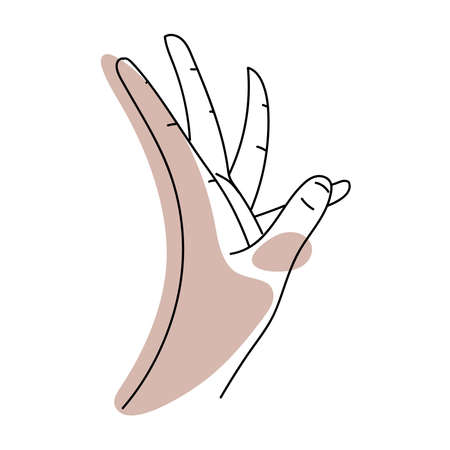 hand gesture contemporary icon isolatedのイラスト素材