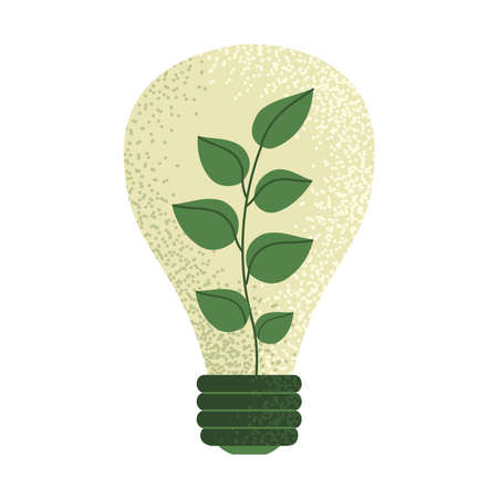 plnat in bulb energy sustainableのイラスト素材
