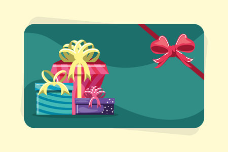 birthday greeting card gifts bowのイラスト素材