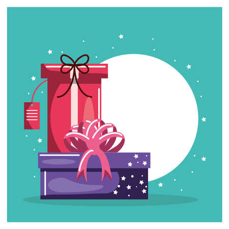 gift boxes party celebration decoratonのイラスト素材