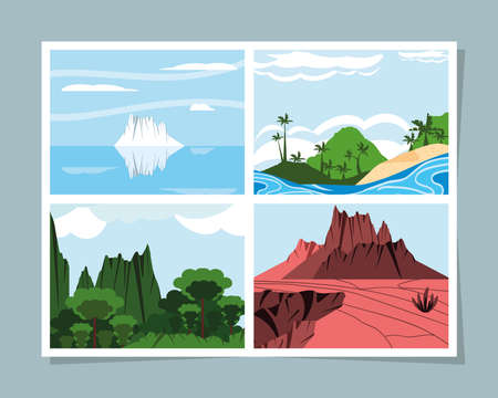 photos of landscape nature wildのイラスト素材