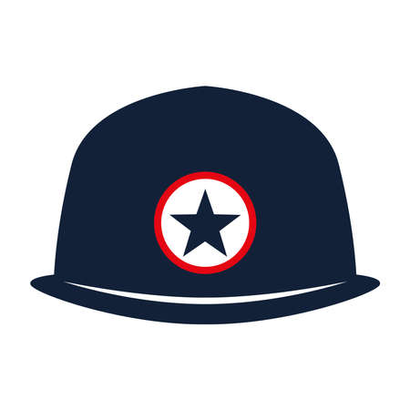 bowler hat star icon isolatedのイラスト素材