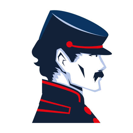 soldier civil war portrait isolatedのイラスト素材