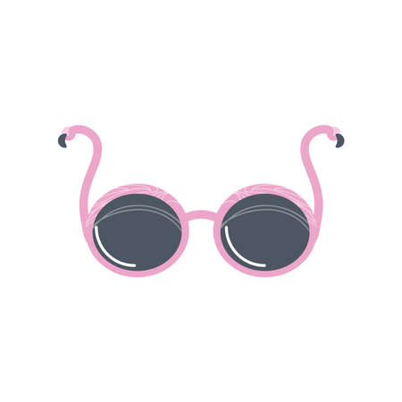 sunglasses flamingo accessory icon isolatedのイラスト素材