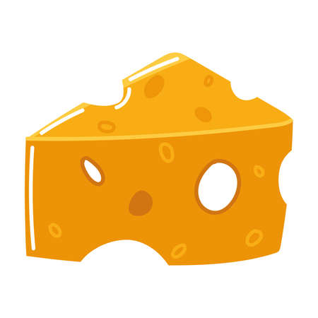 slice cheese snack icon isolatedのイラスト素材