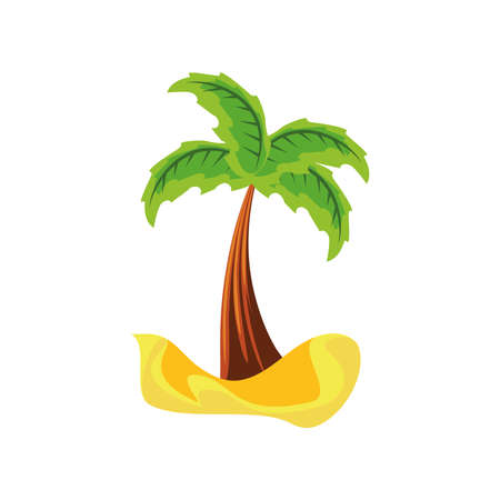 tropical palm sand icon isolatedのイラスト素材
