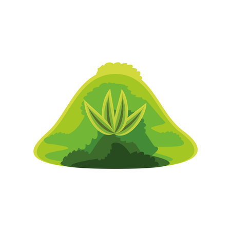 bush leaves greenery icon isolatedのイラスト素材