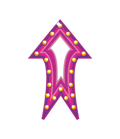 arrow with lights shining isolatedのイラスト素材