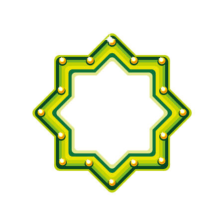 shining frame lights icon isolatedのイラスト素材