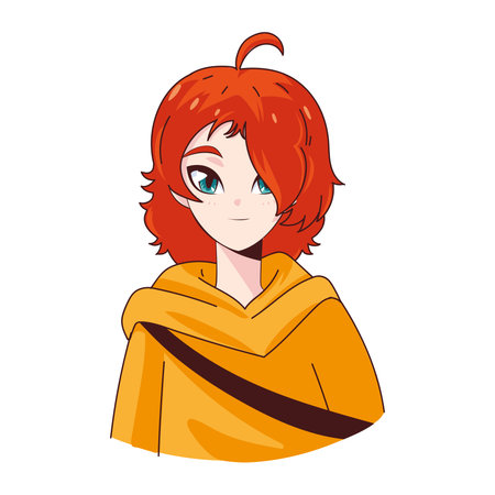 boy manga character isolated designのイラスト素材