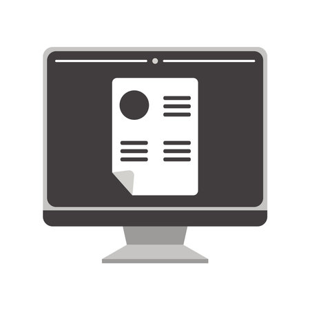 computer document data isolated iconのイラスト素材