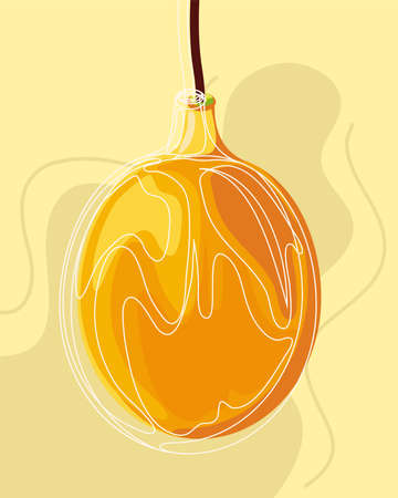 tropical fruit granadilla fresh natureのイラスト素材