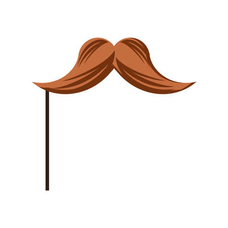 mustache in stick decoration isolatedのイラスト素材