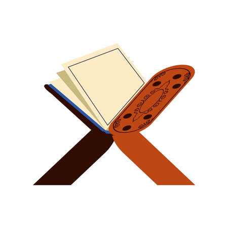 quran spirituality book isolated designのイラスト素材
