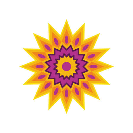 mandala decoration floral layout isolatedのイラスト素材