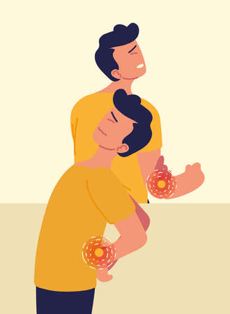 people with rheumatology pain designのイラスト素材