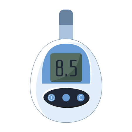 blood glucose meter isolated iconのイラスト素材