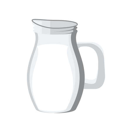 pitcher with milk isolated iconのイラスト素材