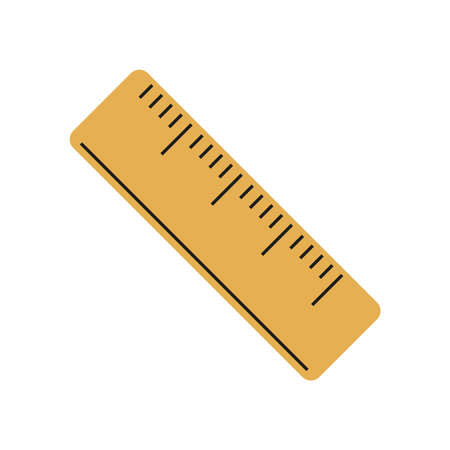 ruler measure utensil isolated styleのイラスト素材