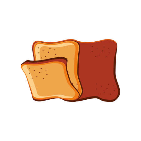 fresh bread food isolated iconのイラスト素材