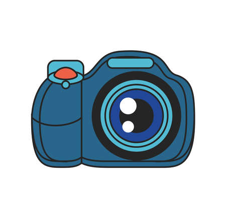 photo camera device isolated iconのイラスト素材