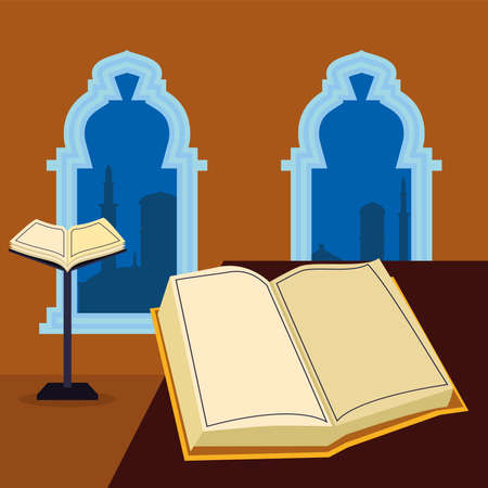 islamic holy quran mosque sacredのイラスト素材