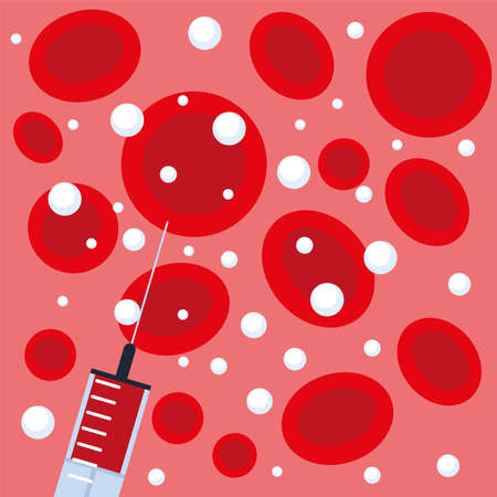 diabetes syringe blood medical backgroundのイラスト素材