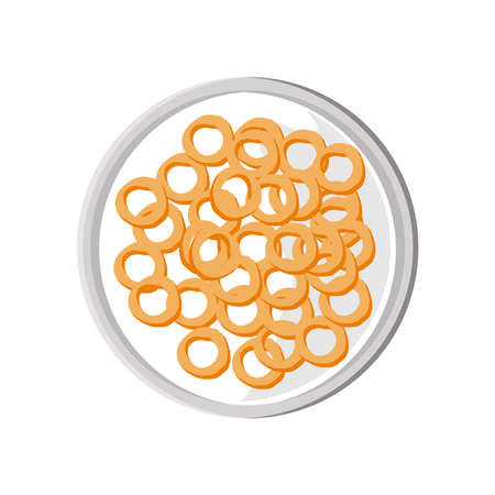 breakfast cereal bowl isolated iconのイラスト素材