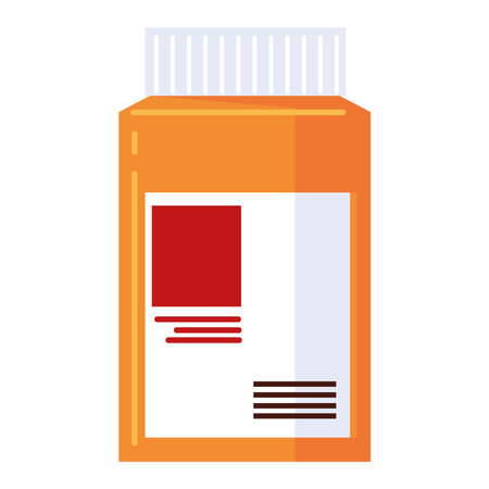 pharmacy container medicine icon isolatedのイラスト素材