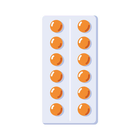 painkiller pack medical icon isolatedのイラスト素材