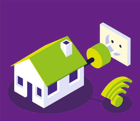 smart home energy internet controlのイラスト素材
