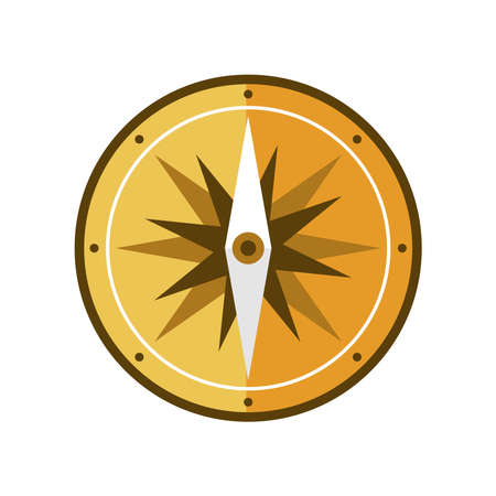 travel compass instrument isolated designのイラスト素材