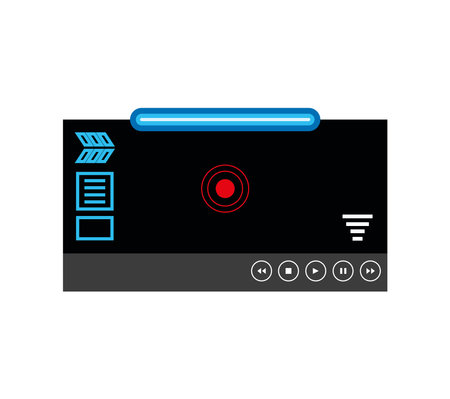 online stream screen template isolatedのイラスト素材