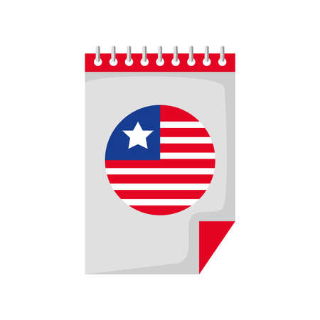 american calendar 4 jlulyのイラスト素材