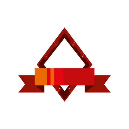 geometric frame ribbonのイラスト素材