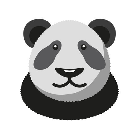 panda bear headのイラスト素材