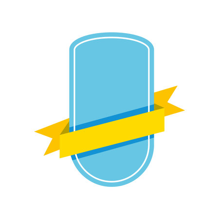 shield label ribbonのイラスト素材