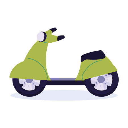 ecology electric motorbikeのイラスト素材