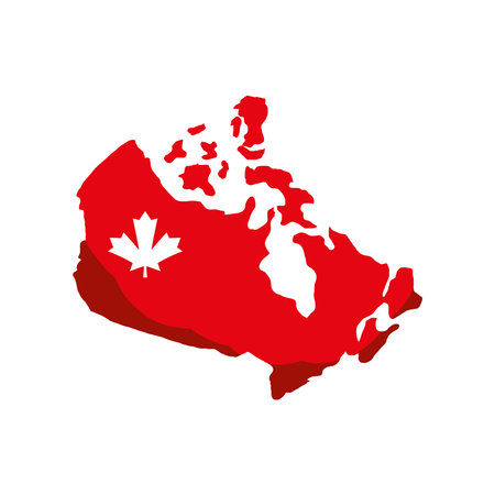 canadian red mapのイラスト素材