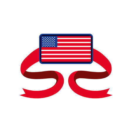 USA flag bannerのイラスト素材