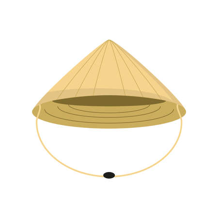 chinese straw hatのイラスト素材