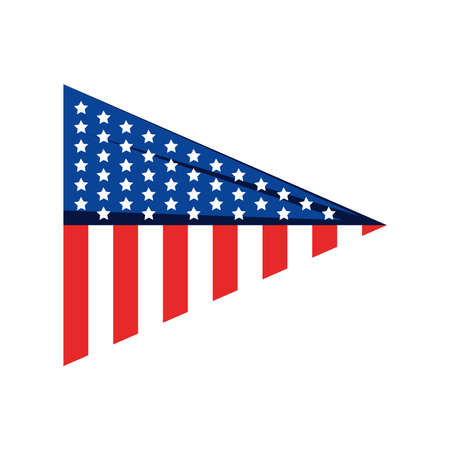 american flag triangleのイラスト素材